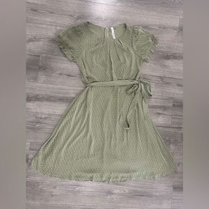 NY Collection Olive Green Midi Dress